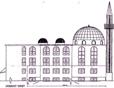 So soll die Moschee laut Entwurf aussehen.